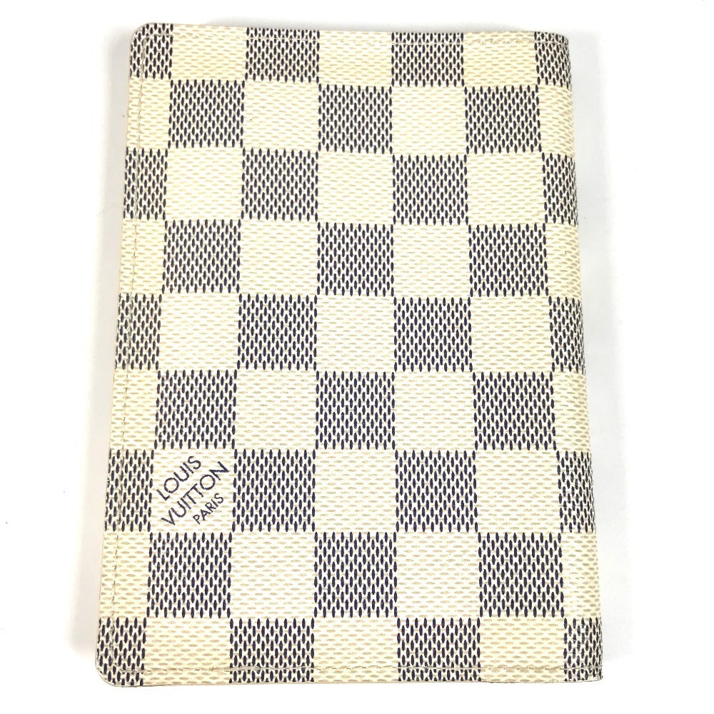 LOUIS VUITTON passport case N60032 Damier Azur Canvas white Damier Azur Couvel Tulle Passopole