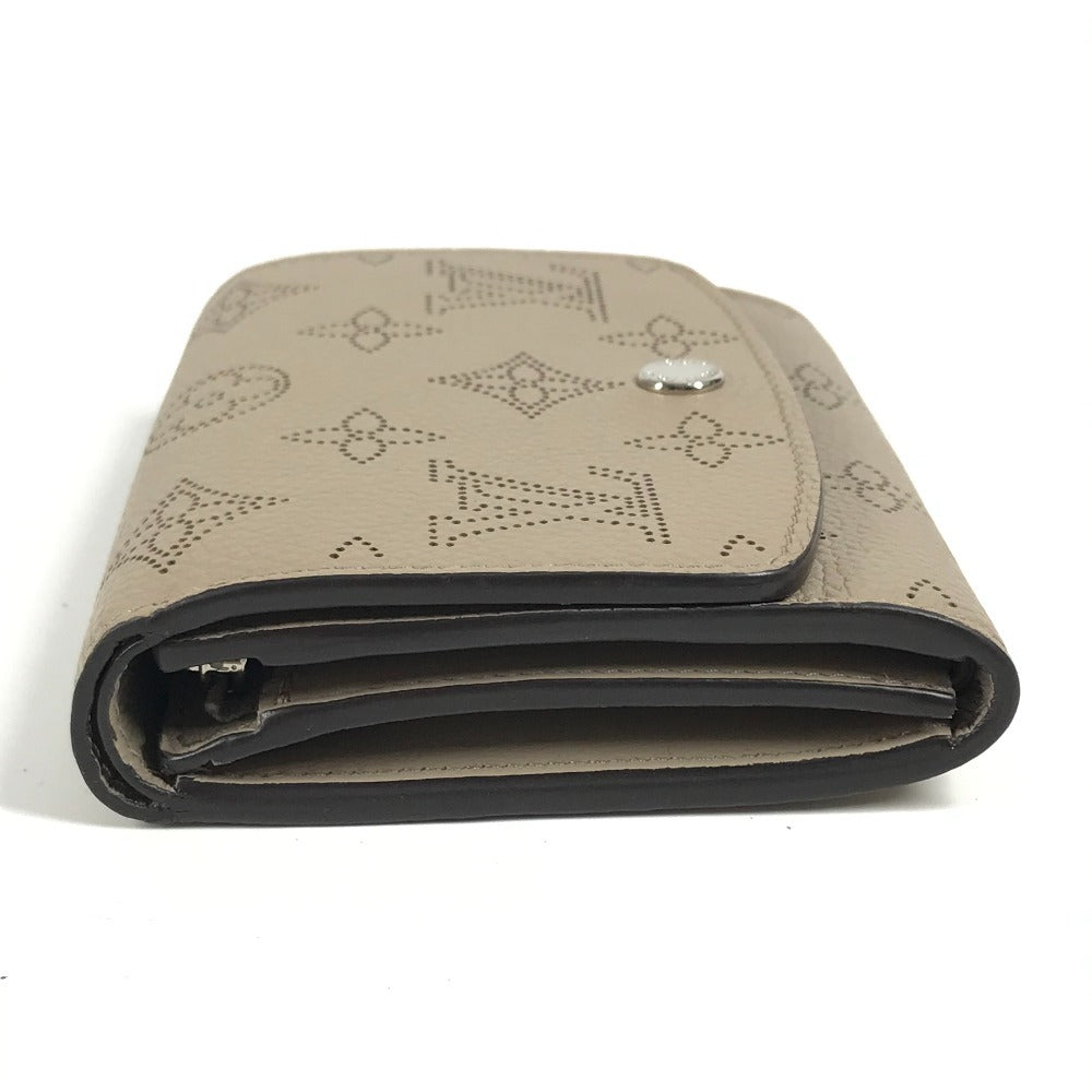 LOUIS VUITTON Folded wallet M62542 monogram mahina leather beige Monogram Mahina Portefeuille Iris Compact