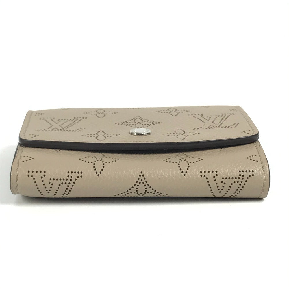 LOUIS VUITTON Folded wallet M62542 monogram mahina leather beige Monogram Mahina Portefeuille Iris Compact