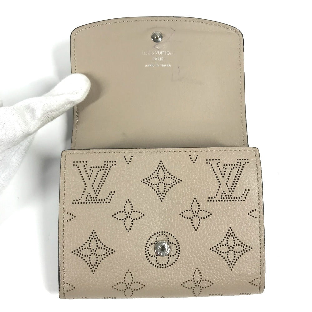 LOUIS VUITTON Folded wallet M62542 monogram mahina leather beige Monogram Mahina Portefeuille Iris Compact