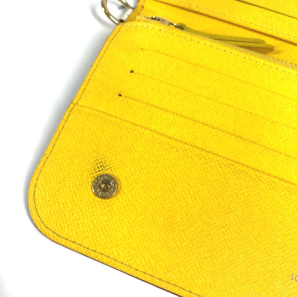 LOUIS VUITTON Long Wallet Purse M93750 Monogram multicolor canvas yellow Monogram multicolor Portefeuille Ansolit