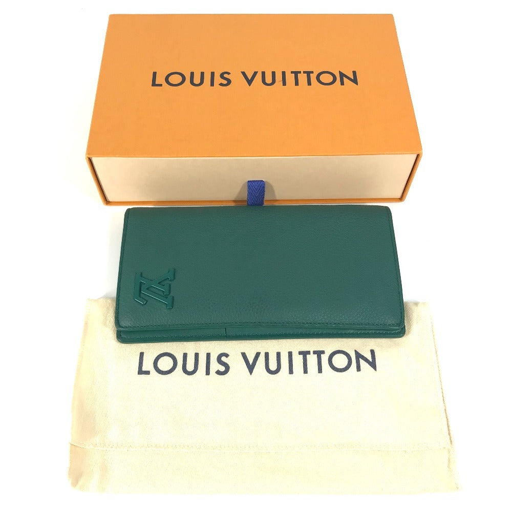 LOUIS VUITTON Long Wallet Purse M82279 leather green LV Aerogram Portefeuille Blaza NM