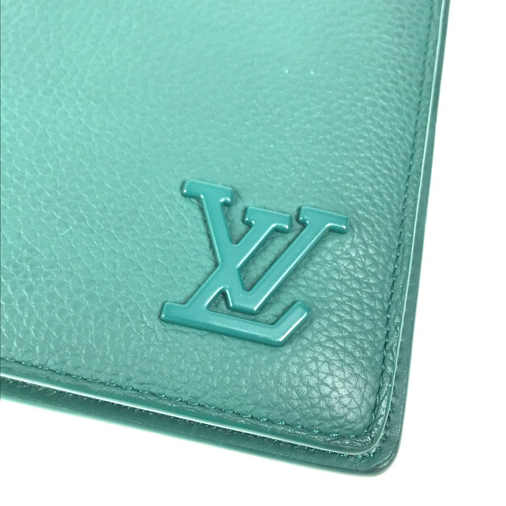 LOUIS VUITTON Long Wallet Purse M82279 leather green LV Aerogram Portefeuille Blaza NM