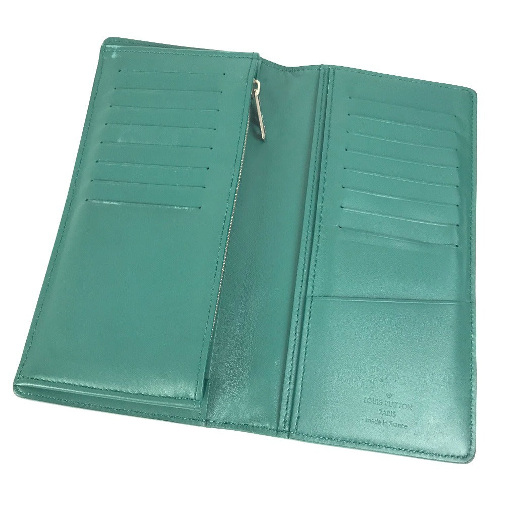 LOUIS VUITTON Long Wallet Purse M82279 leather green LV Aerogram Portefeuille Blaza NM