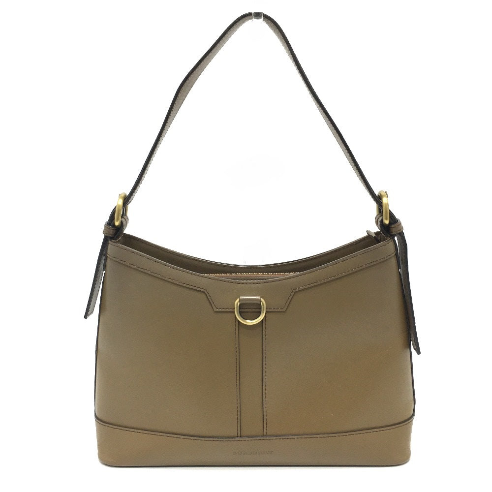 BURBERRY Shoulder Bag leather Brown Inner check one belt