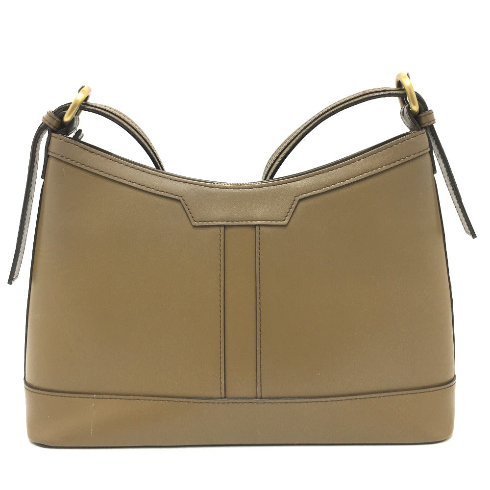 BURBERRY Shoulder Bag leather Brown Inner check one belt