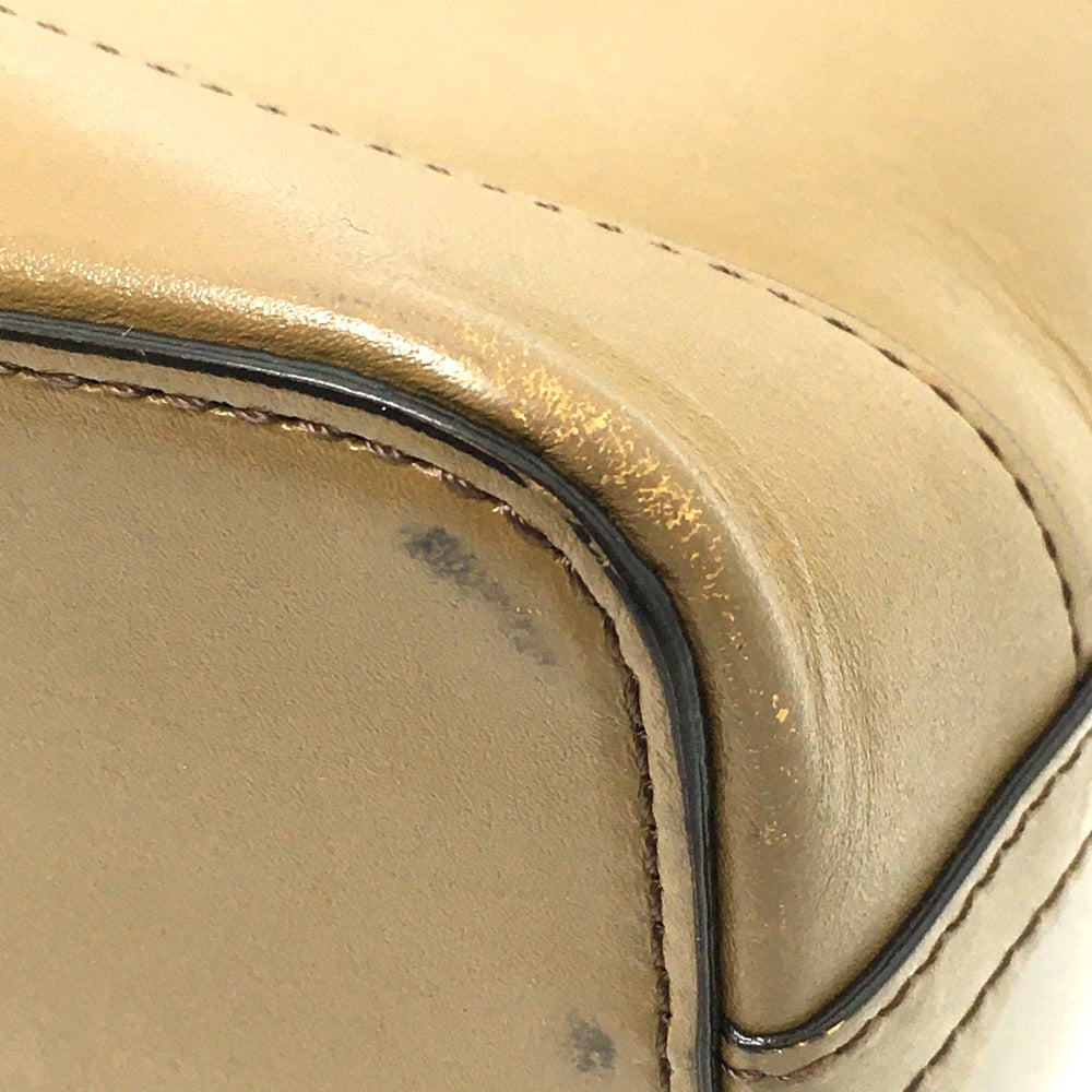 BURBERRY Shoulder Bag leather Brown Inner check one belt