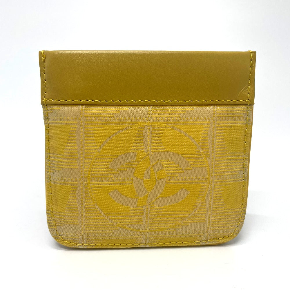 CHANEL Coin case Leather / PVC yellow CC COCO Mark New travel line