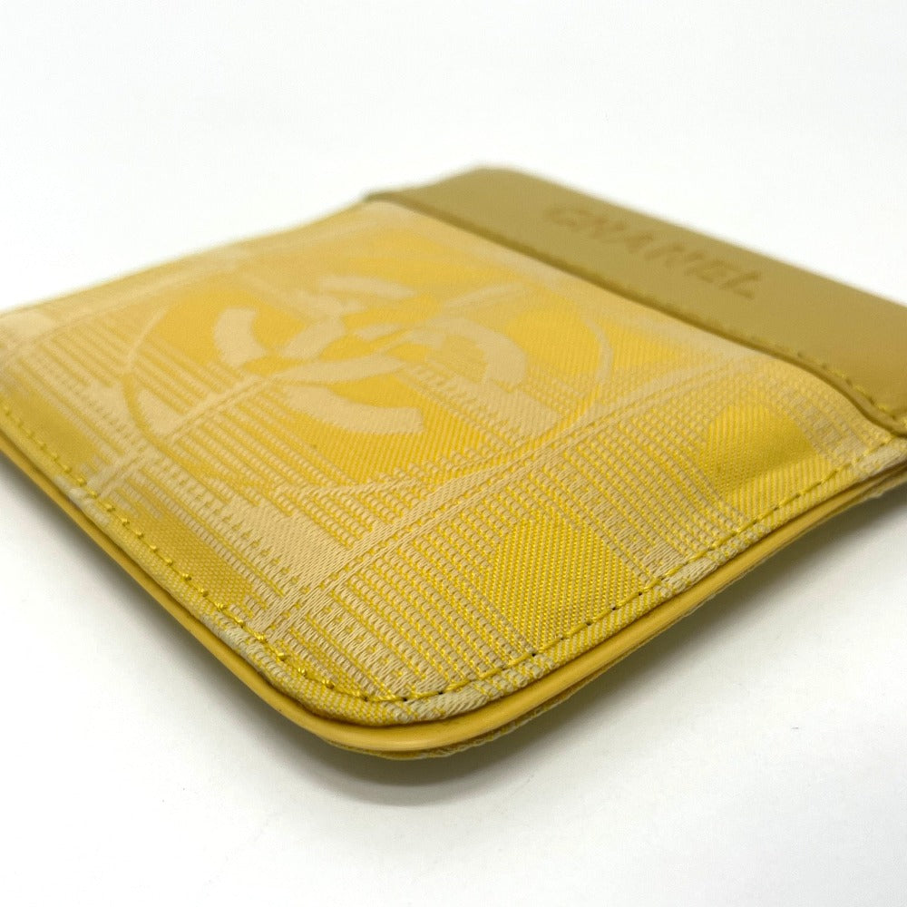 CHANEL Coin case Leather / PVC yellow CC COCO Mark New travel line