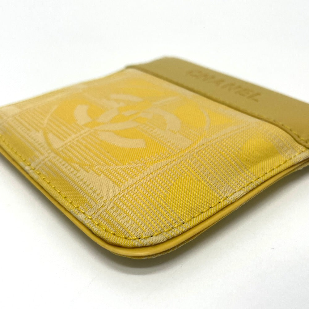 CHANEL Coin case Leather / PVC yellow CC COCO Mark New travel line