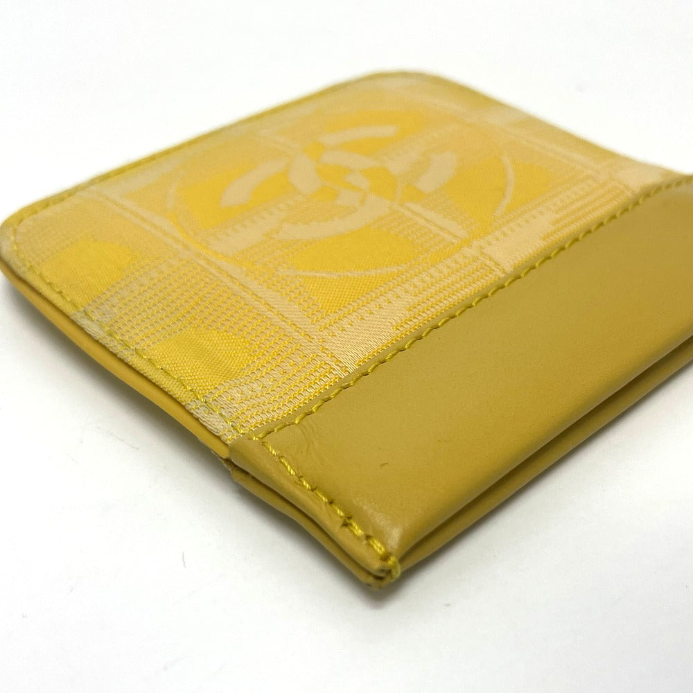 CHANEL Coin case Leather / PVC yellow CC COCO Mark New travel line