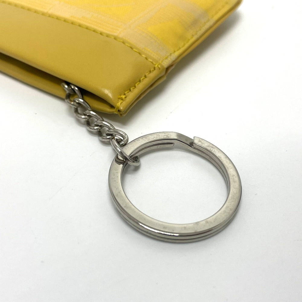 CHANEL Coin case Leather / PVC yellow CC COCO Mark New travel line