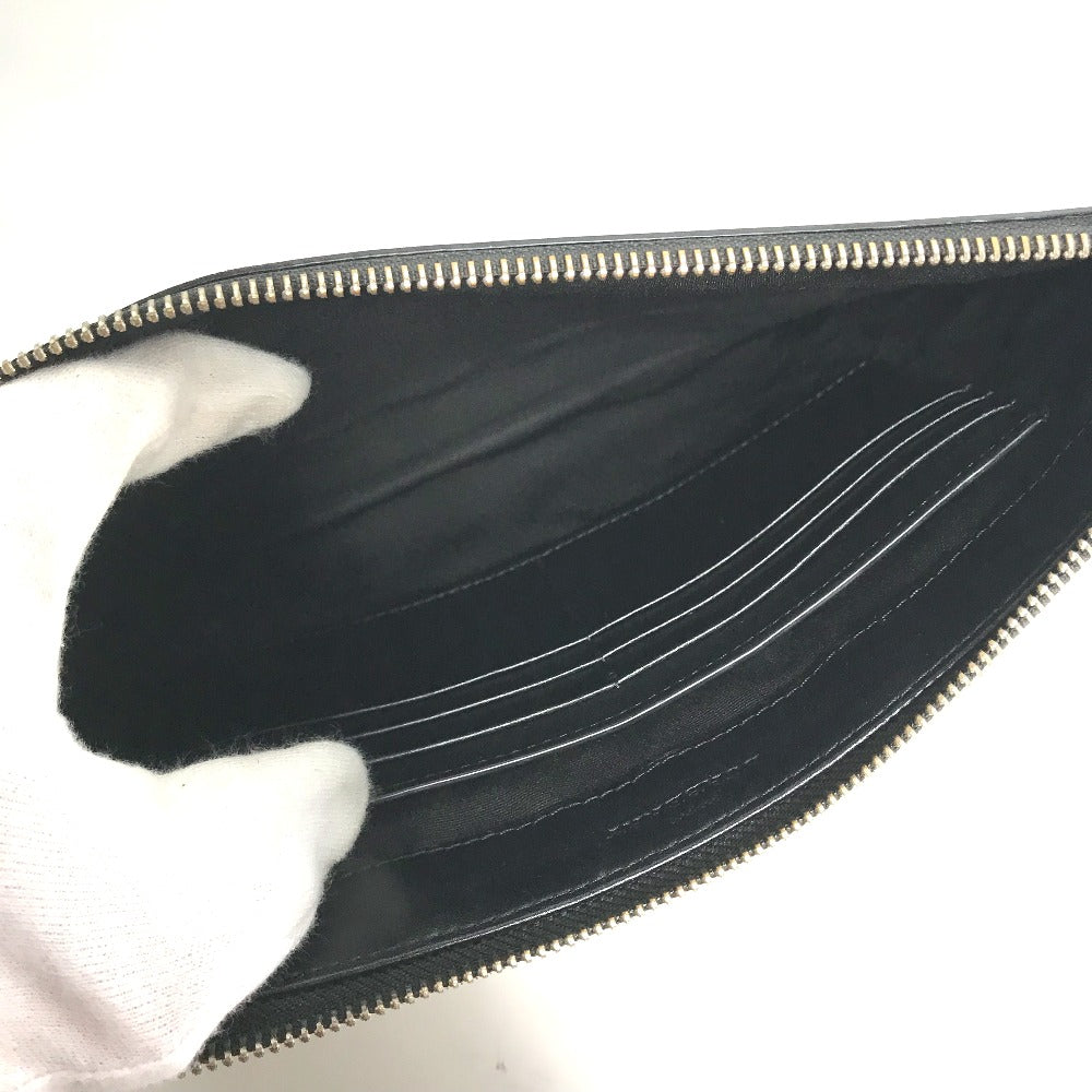 BURBERRY Clutch bag leather black Graffiti Check