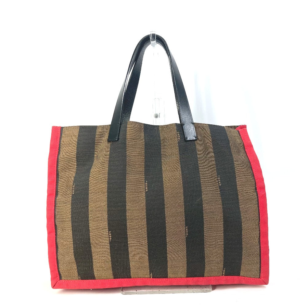 FENDI Tote Bag 8BH252 Leather / canvas Brown Shoulder Bag Shoulder Bag Pecan