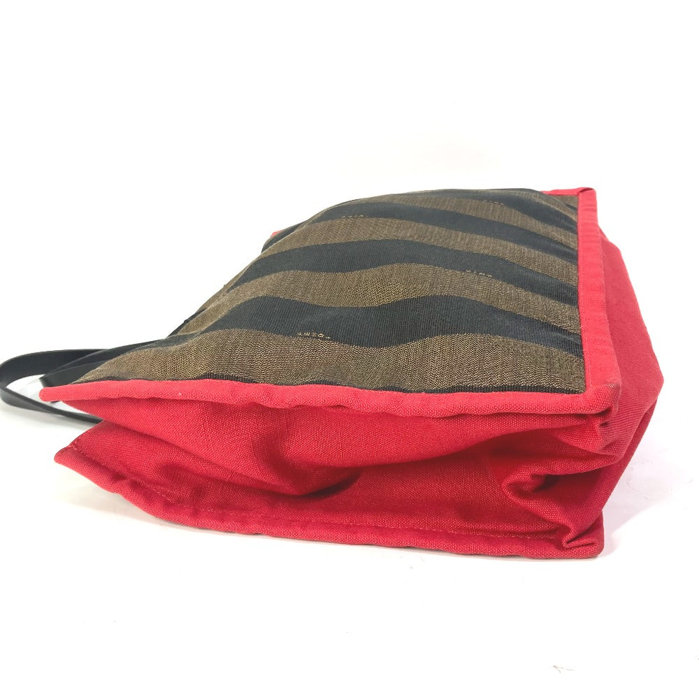 FENDI Tote Bag 8BH252 Leather / canvas Brown Shoulder Bag Shoulder Bag Pecan