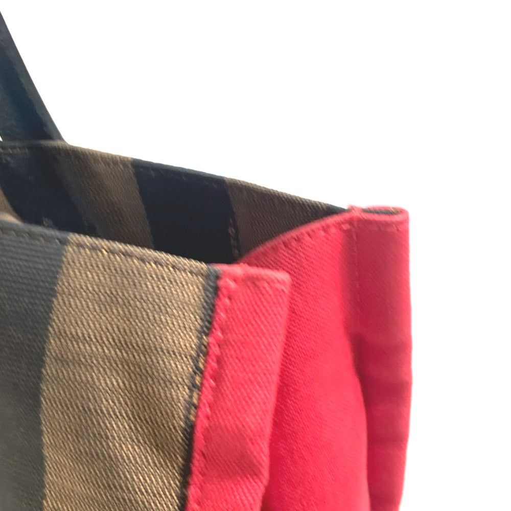 FENDI Tote Bag 8BH252 Leather / canvas Brown Shoulder Bag Shoulder Bag Pecan