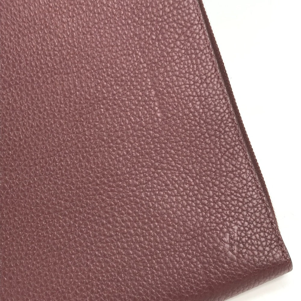 LOUIS VUITTON Clutch bag M53217 Taurillon Clemence Leather Brown Pochette Jules GM