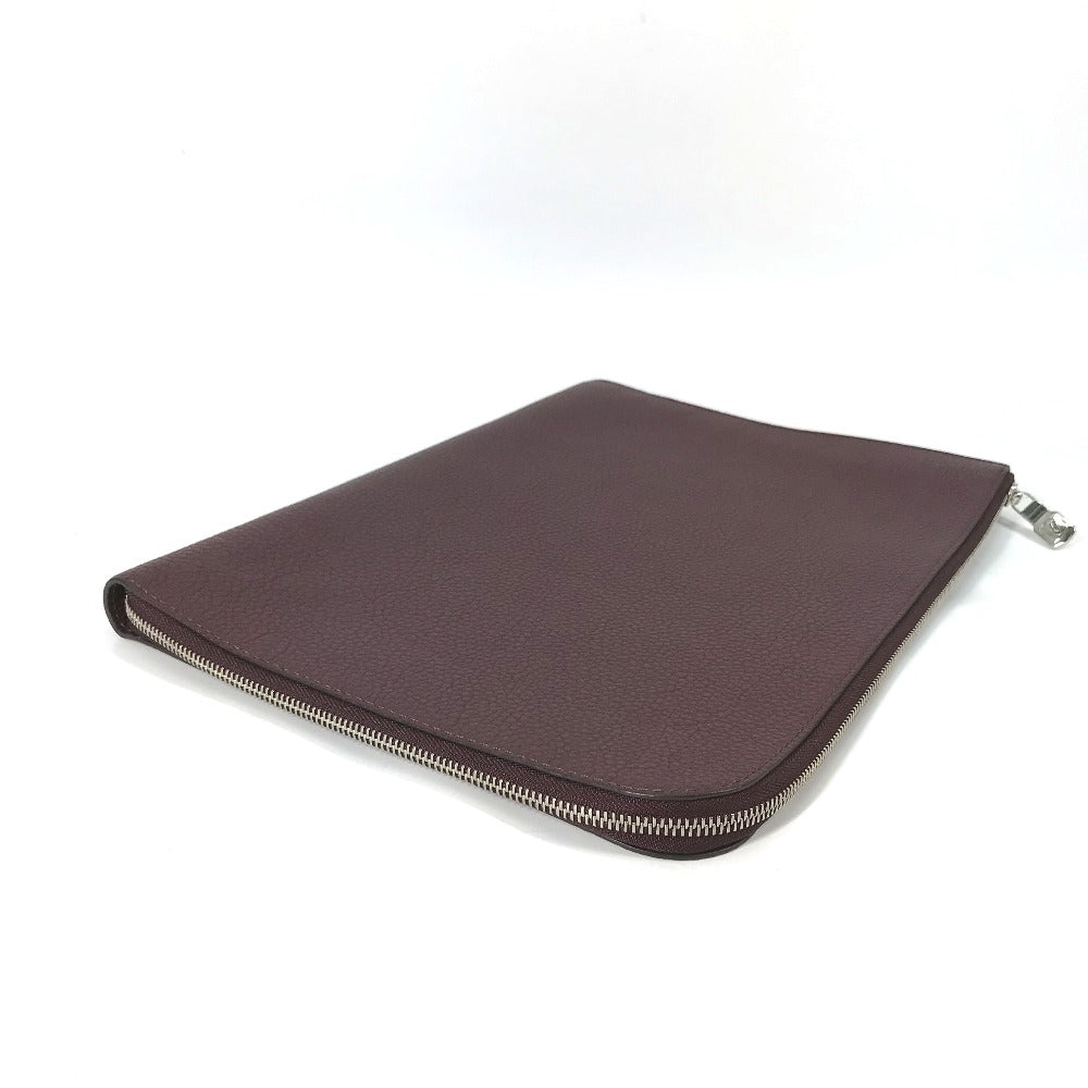 LOUIS VUITTON Clutch bag M53217 Taurillon Clemence Leather Brown Pochette Jules GM
