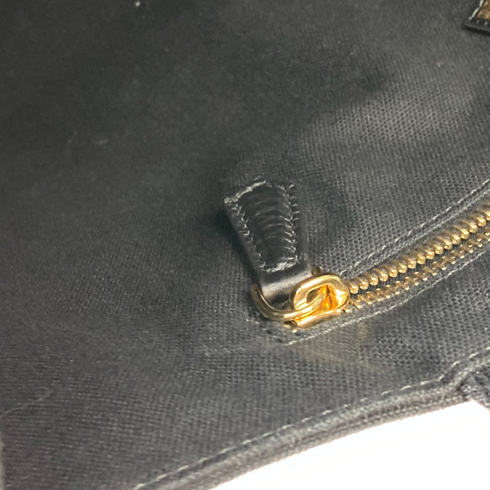 FENDI Shoulder Bag 8BH395 canvas black VERSACE collaboration FENDACE FENDACE Women Used Authentic