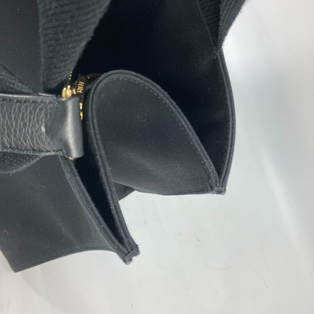 FENDI Shoulder Bag 8BH395 canvas black VERSACE collaboration FENDACE FENDACE Women Used Authentic