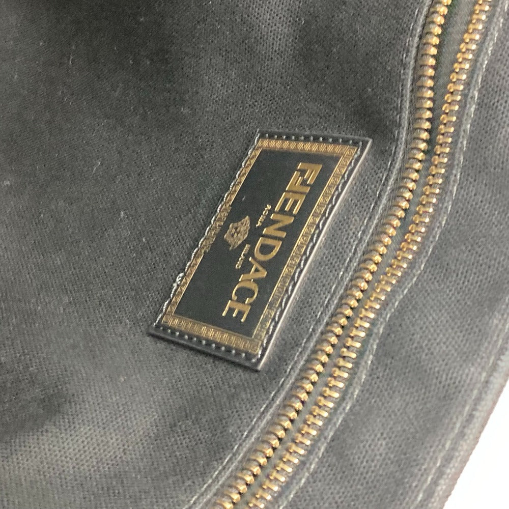 FENDI Shoulder Bag 8BH395 canvas black VERSACE collaboration FENDACE FENDACE Women Used Authentic