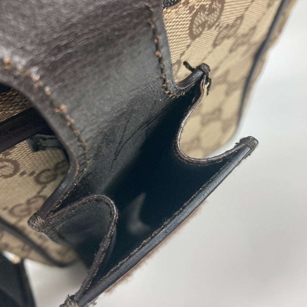 GUCCI Shoulder Bag 018 1619 Canvas / leather beige Pochette GG