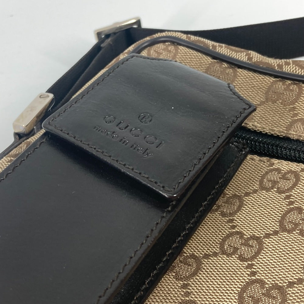GUCCI Shoulder Bag 018 1619 Canvas / leather beige Pochette GG