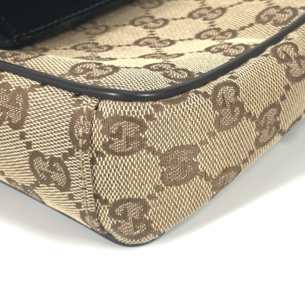 GUCCI Shoulder Bag 018 1619 Canvas / leather beige Pochette GG