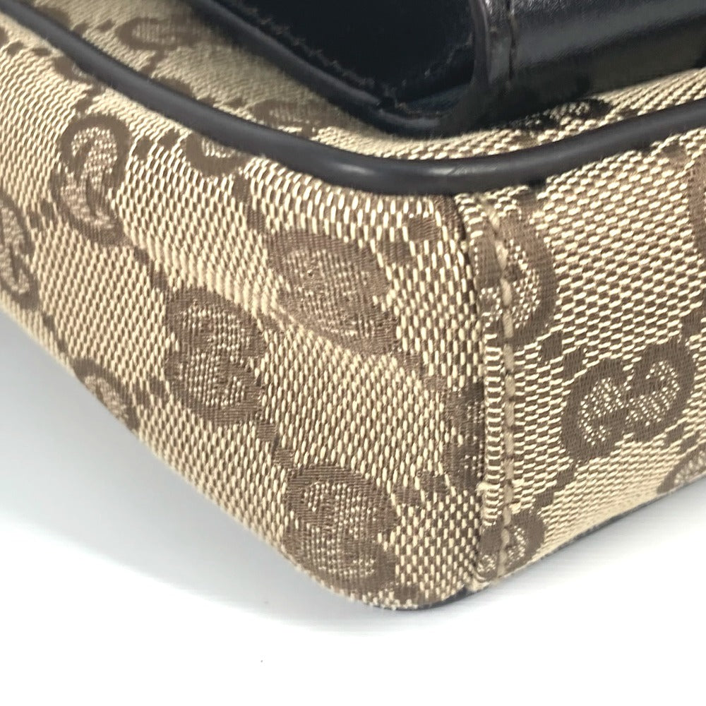 GUCCI Shoulder Bag 018 1619 Canvas / leather beige Pochette GG
