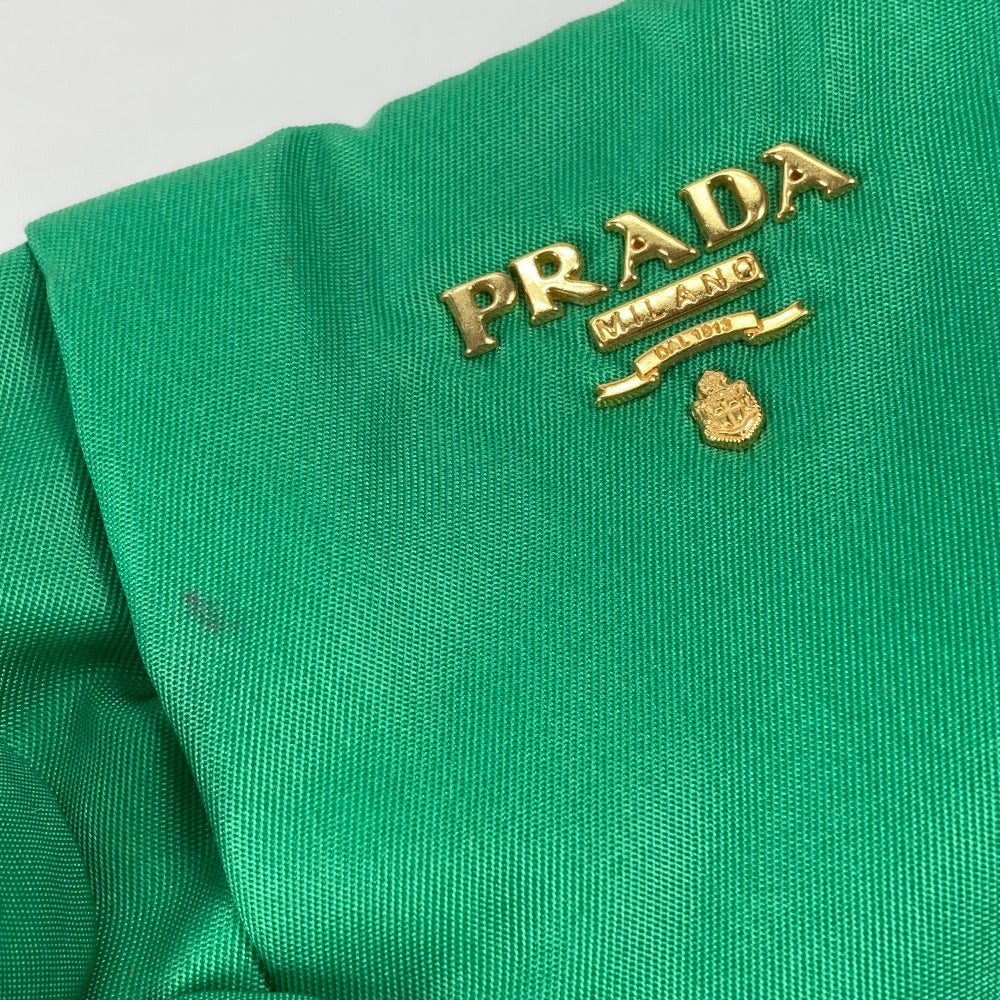 PRADA Clutch bag Nylon green Cosmetics Pouch logo