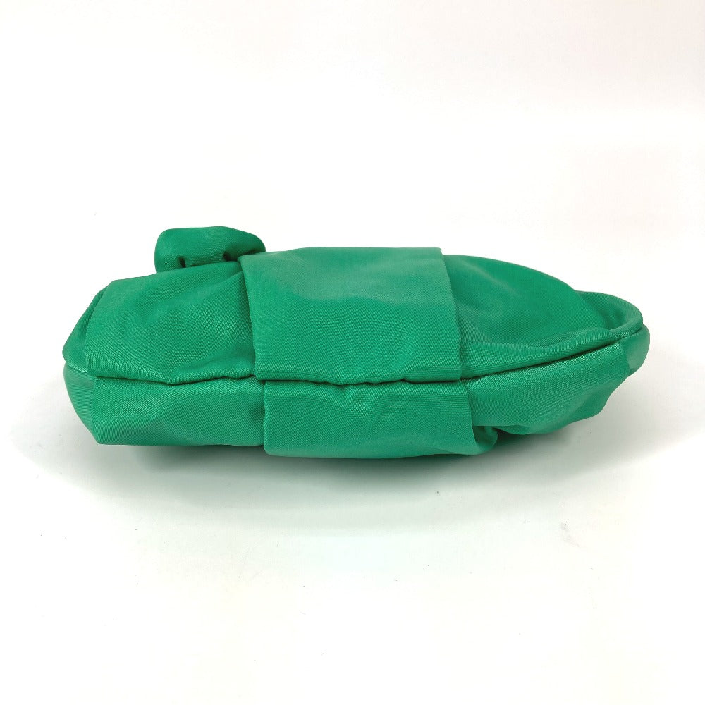PRADA Clutch bag Nylon green Cosmetics Pouch logo