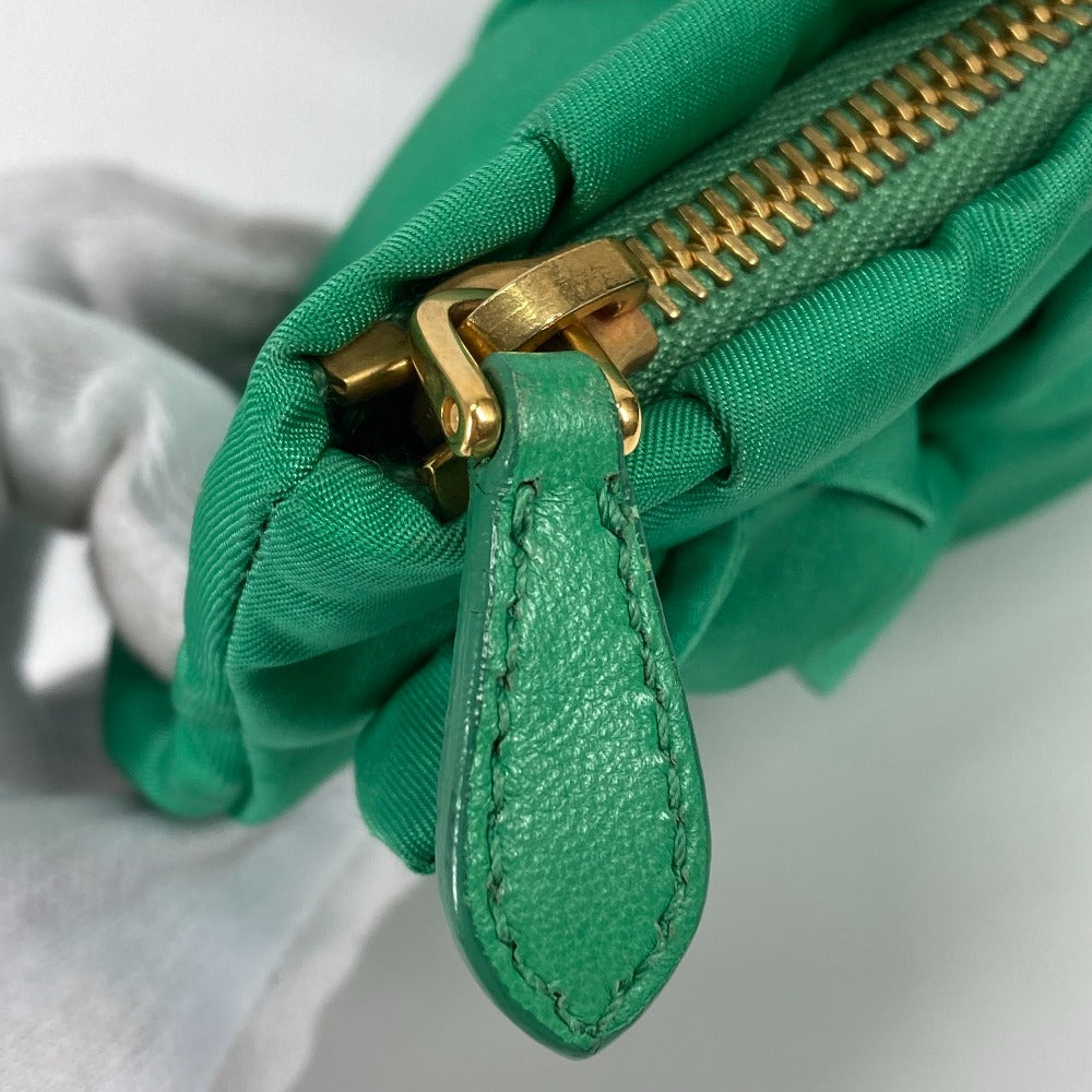 PRADA Clutch bag Nylon green Cosmetics Pouch logo