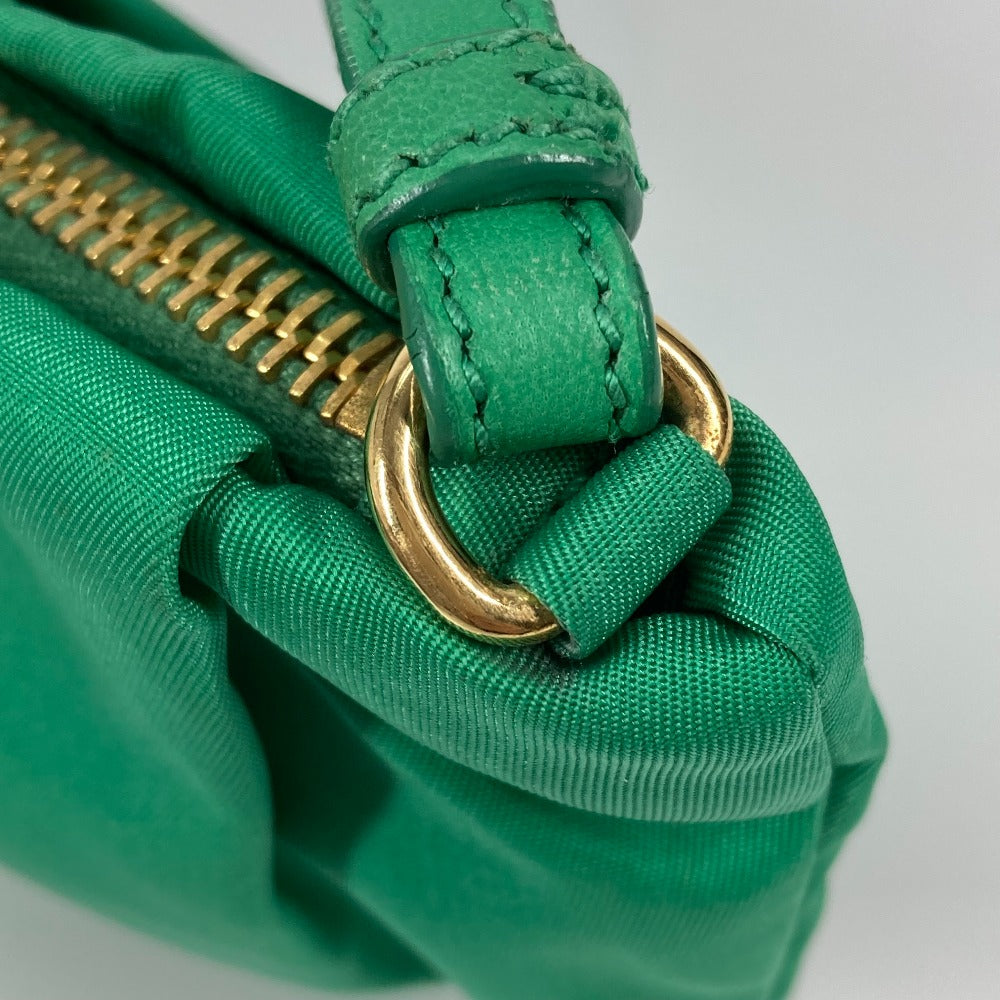 PRADA Clutch bag Nylon green Cosmetics Pouch logo