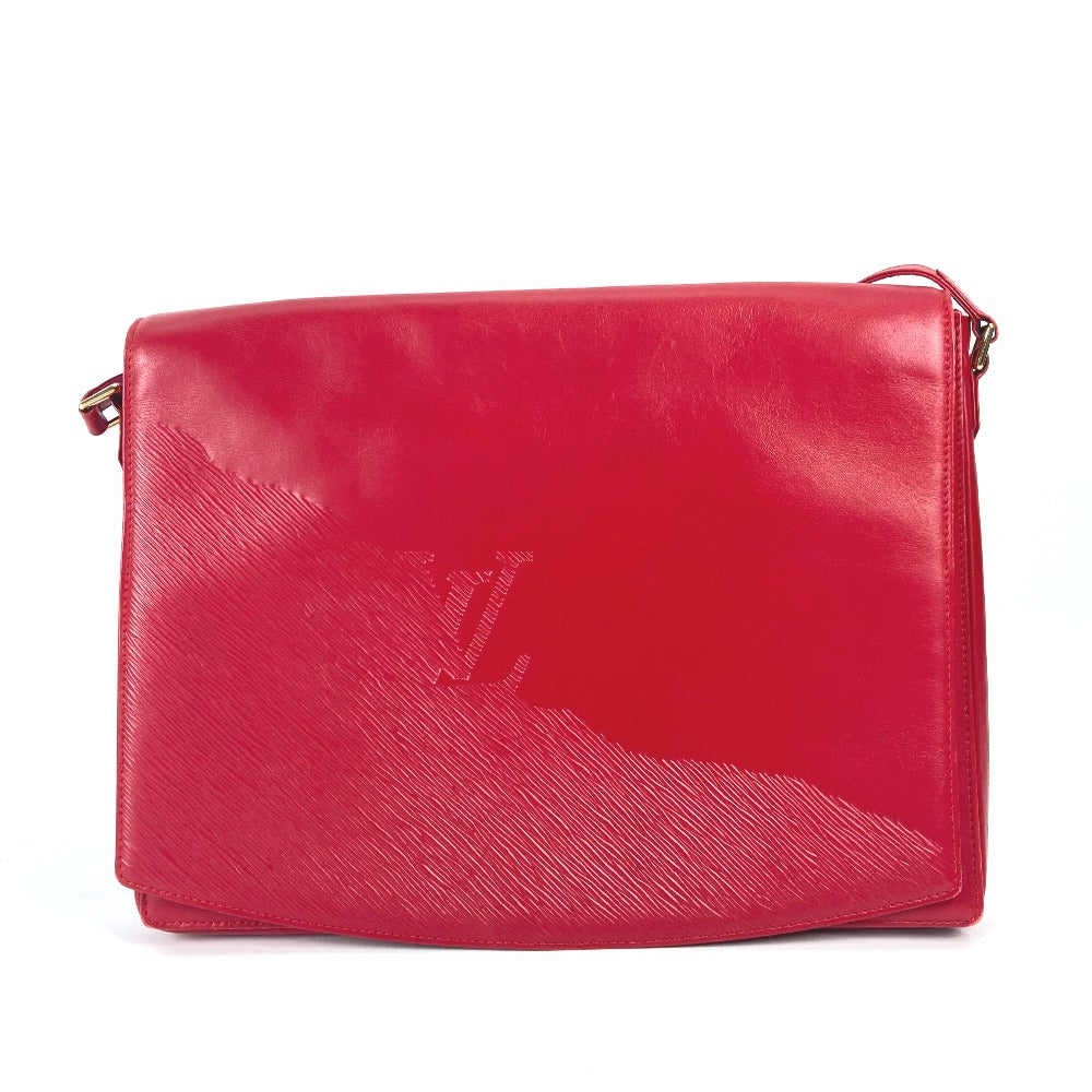 LOUIS VUITTON Shoulder Bag M63937 leather Red Opera Delph Women Used Authentic