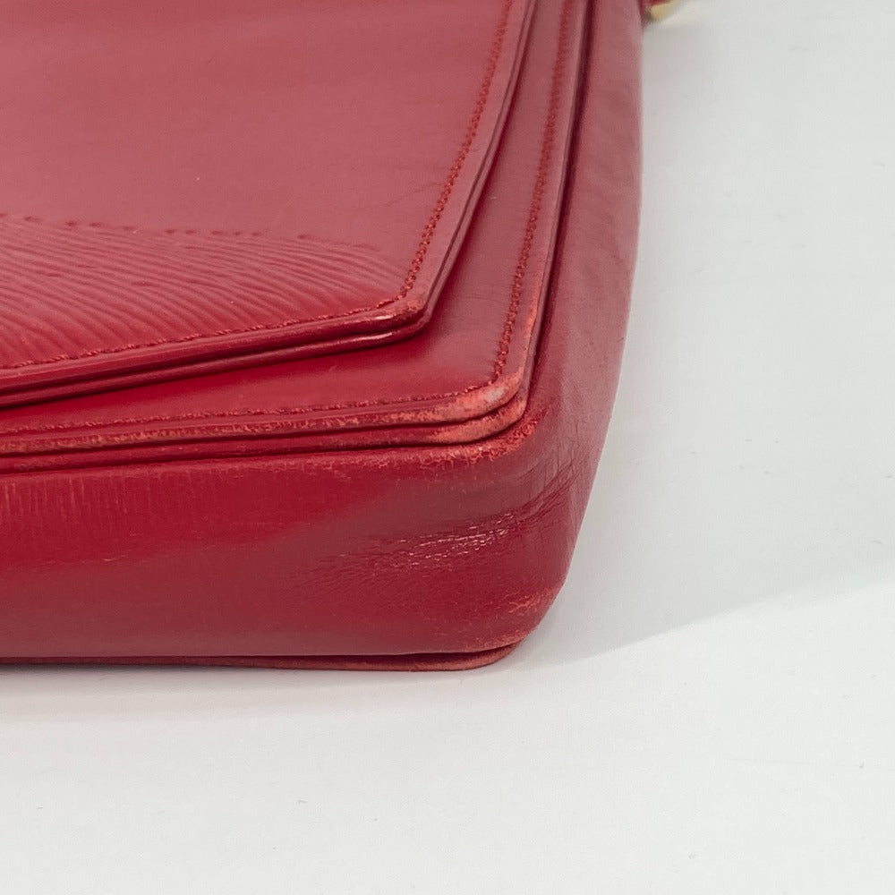 LOUIS VUITTON Shoulder Bag M63937 leather Red Opera Delph Women Used Authentic