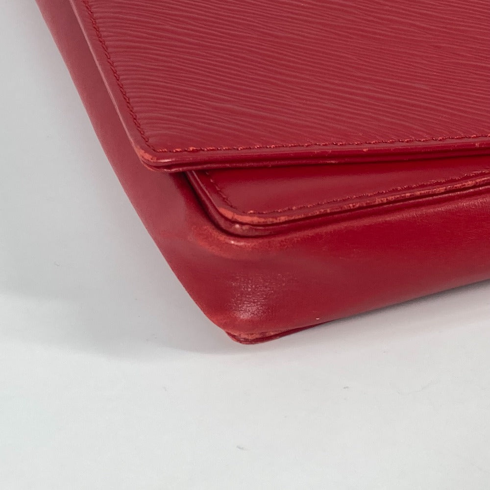 LOUIS VUITTON Shoulder Bag M63937 leather Red Opera Delph Women Used Authentic