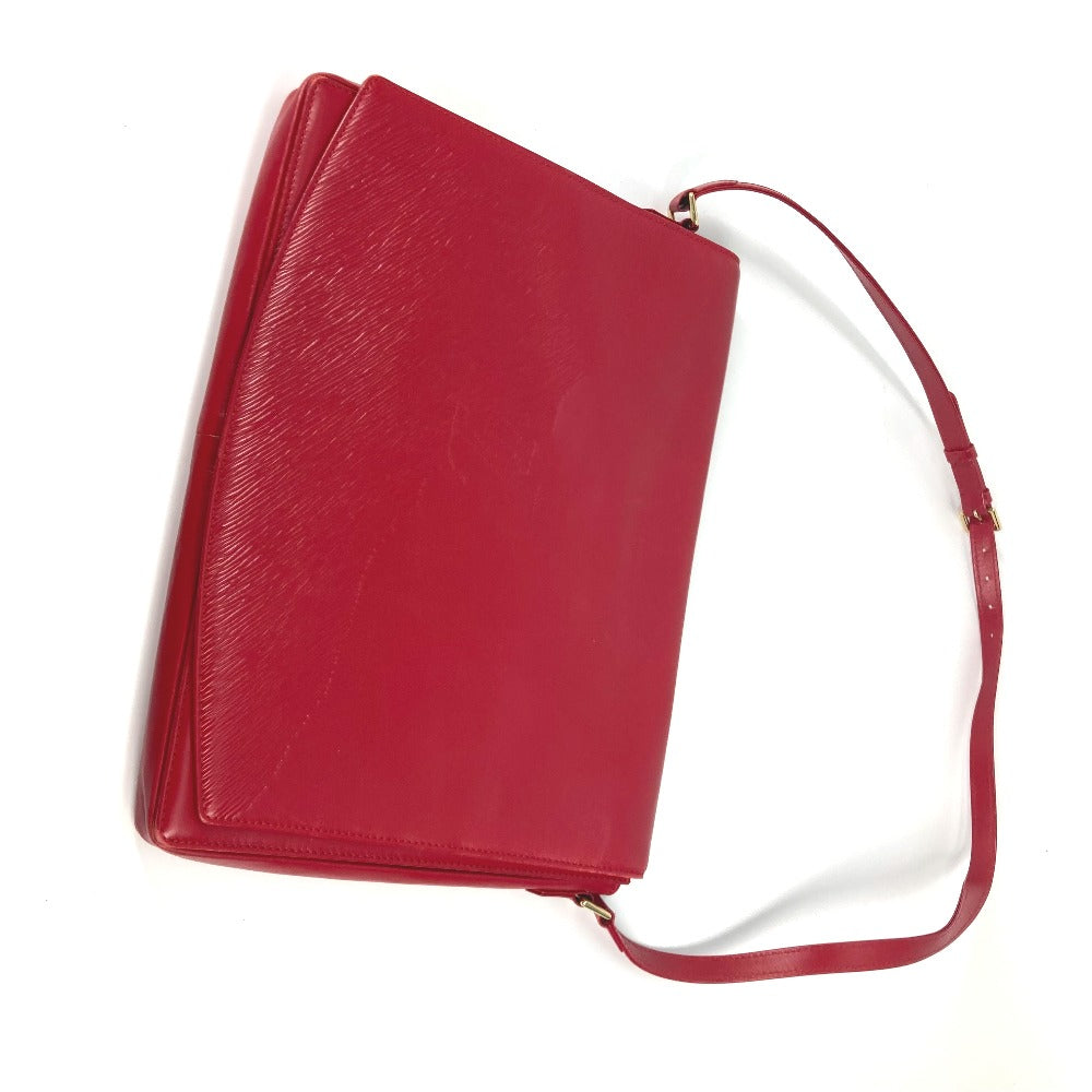 LOUIS VUITTON Shoulder Bag M63937 leather Red Opera Delph Women Used Authentic