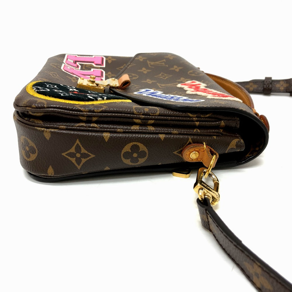 LOUIS VUITTON Handbag M43991 Monogram canvas Brown Pochette Metis MM Women Used Authentic