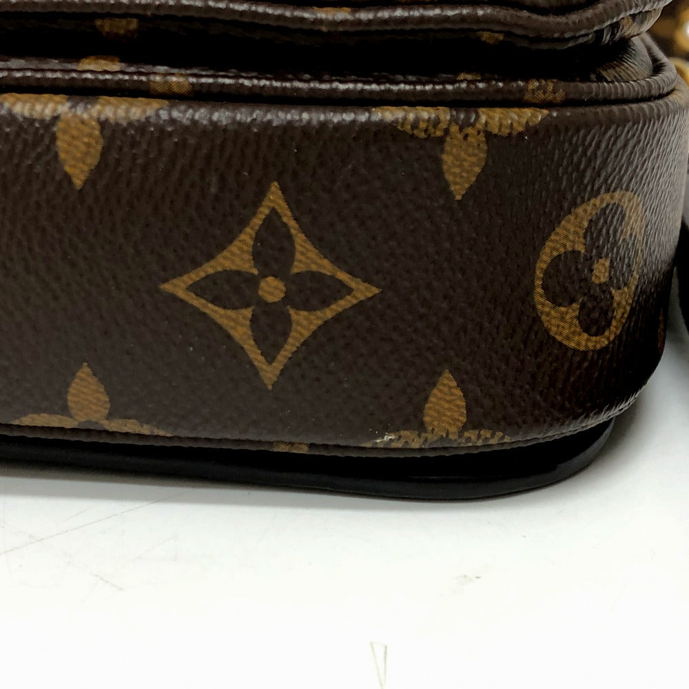 LOUIS VUITTON Handbag M43991 Monogram canvas Brown Pochette Metis MM Women Used Authentic