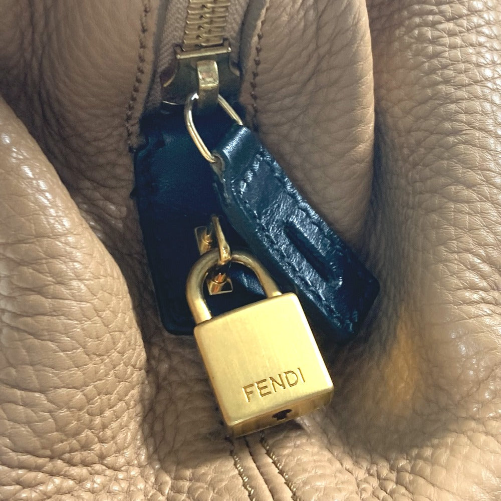 FENDI Shoulder Bag 8MN232 leather beige By color Celeria