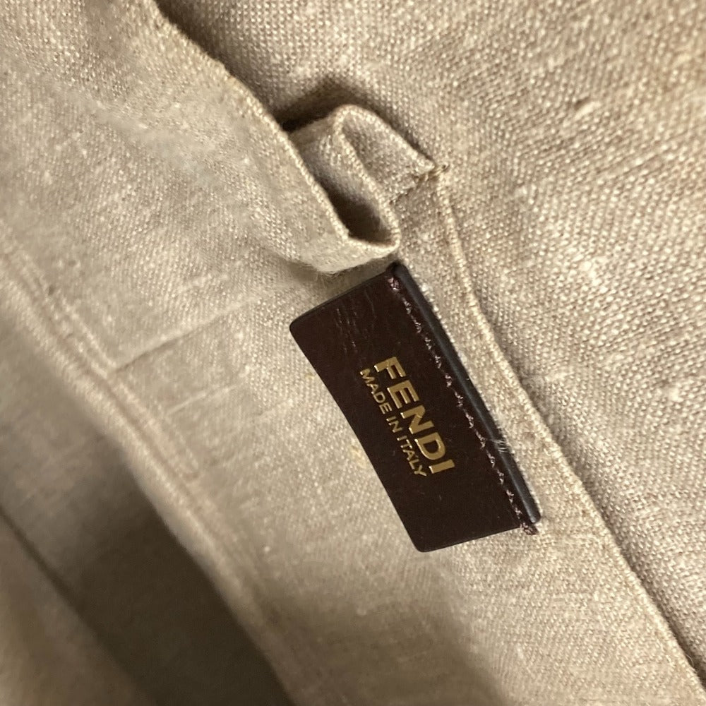 FENDI Shoulder Bag 8MN232 leather beige By color Celeria