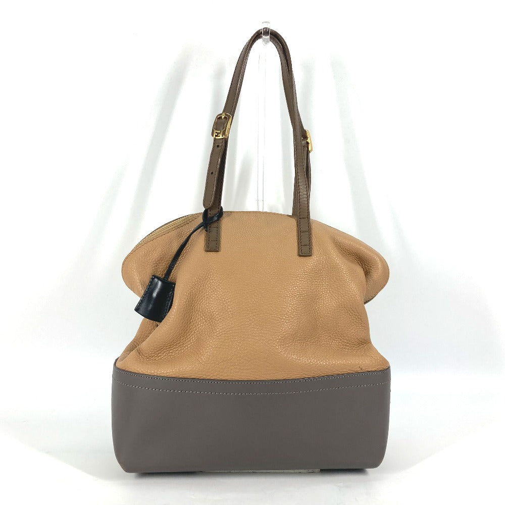 FENDI Shoulder Bag 8MN232 leather beige By color Celeria
