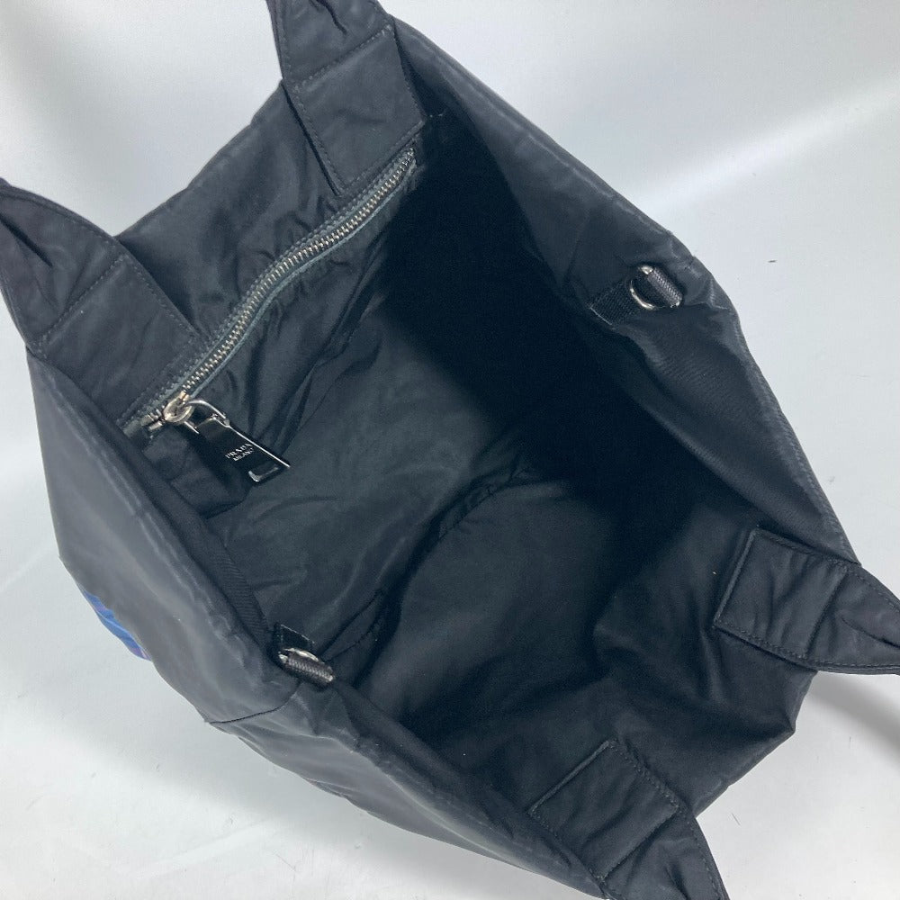 PRADA Shoulder Bag Nylon black check Bag
