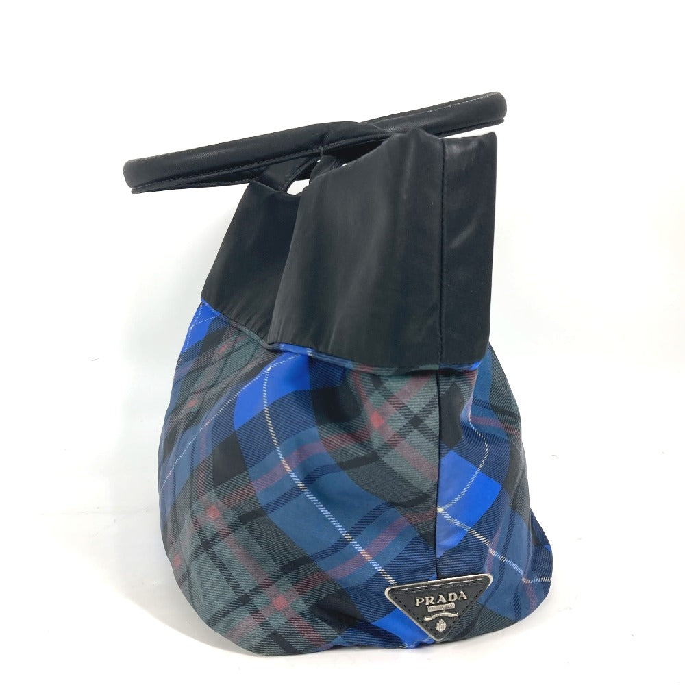 PRADA Shoulder Bag Nylon black check Bag