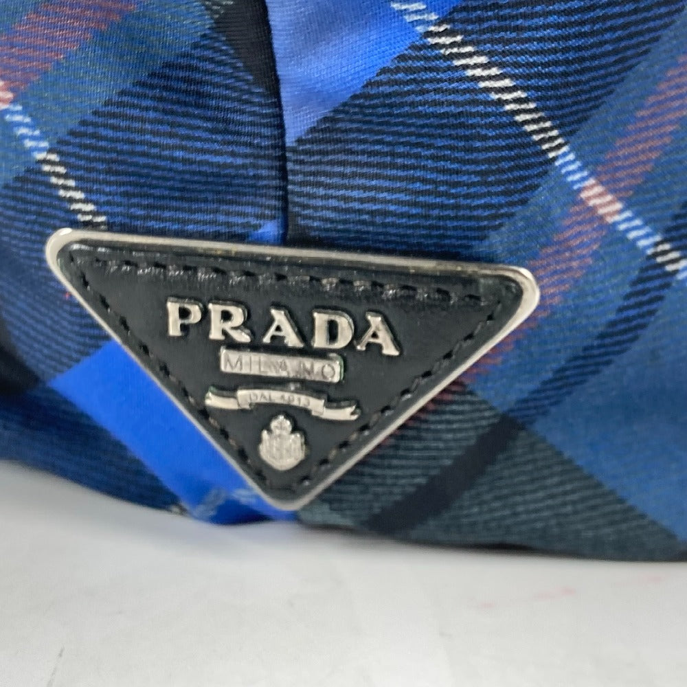 PRADA Shoulder Bag Nylon black check Bag