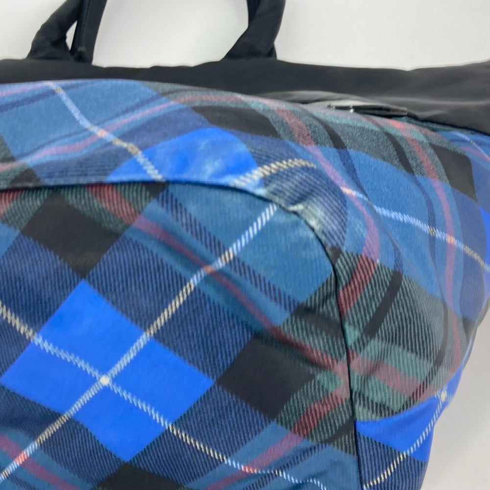 PRADA Shoulder Bag Nylon black check Bag