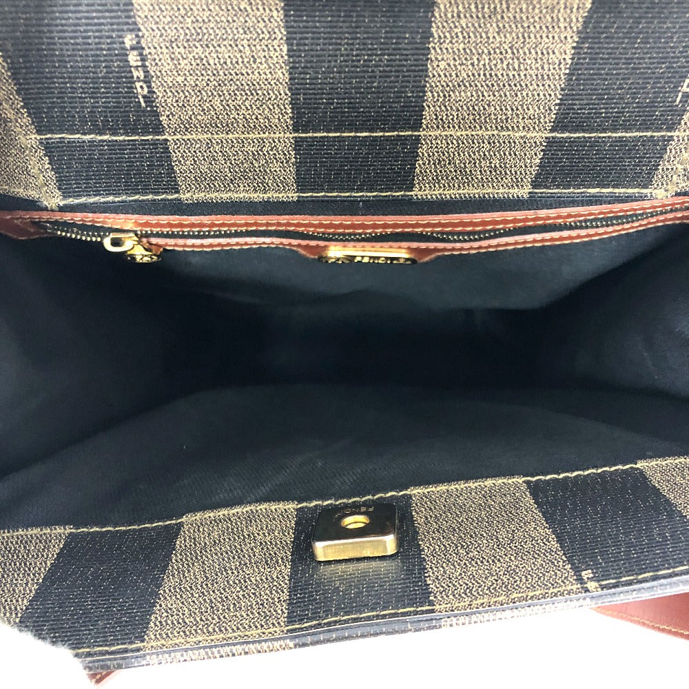 FENDI Tote Bag PVC, Leather khaki Pecan logo