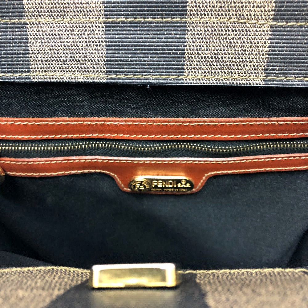FENDI Tote Bag PVC, Leather khaki Pecan logo