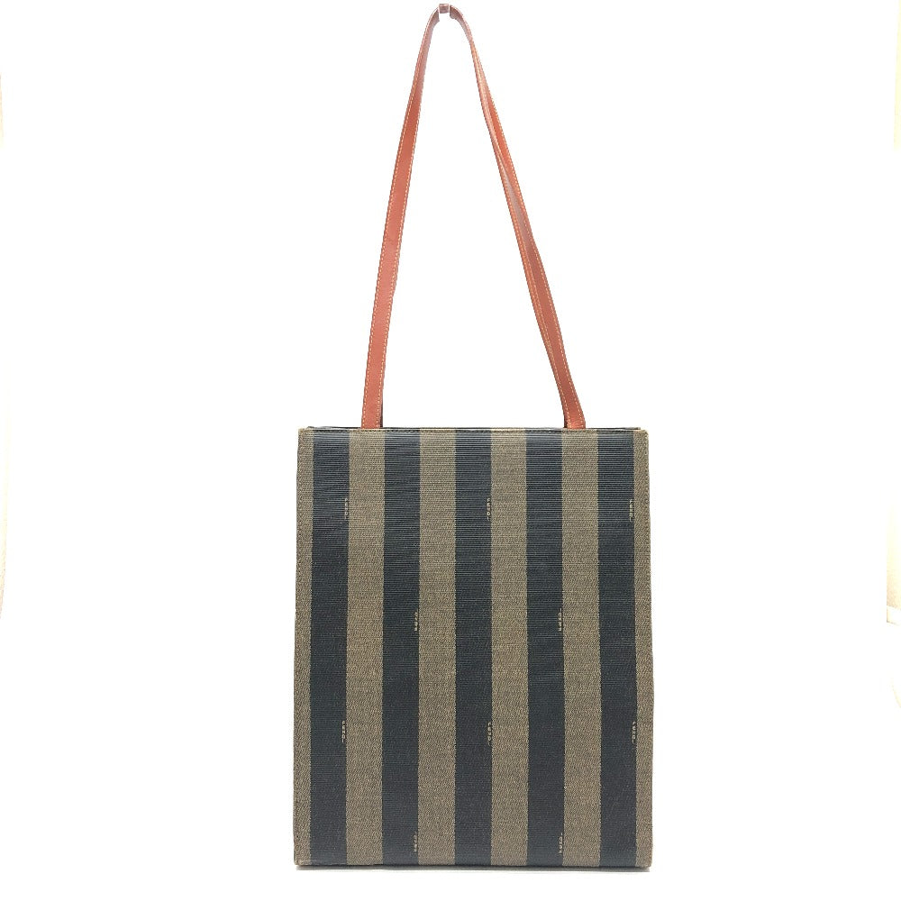 FENDI Tote Bag PVC, Leather khaki Pecan logo