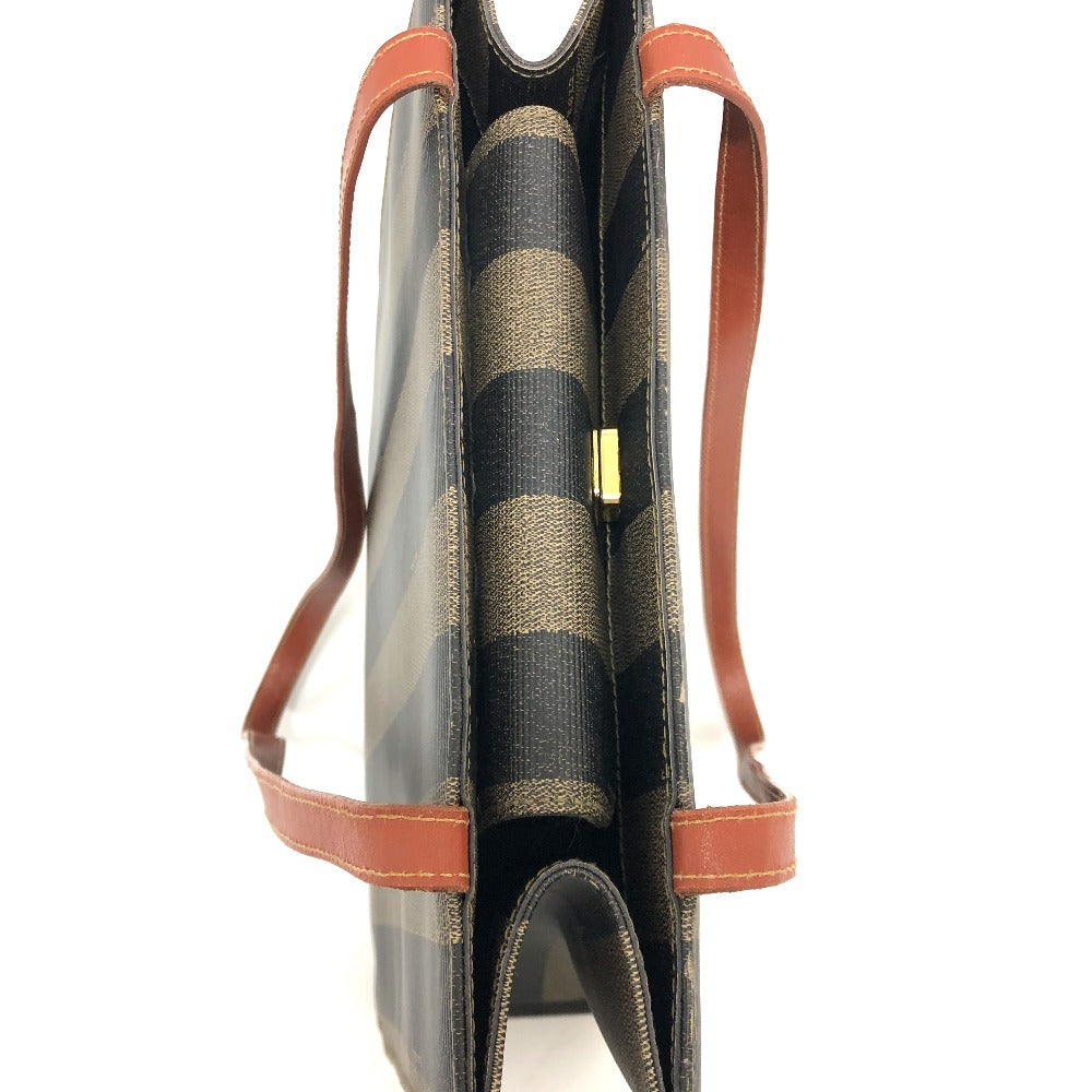 FENDI Tote Bag PVC, Leather khaki Pecan logo